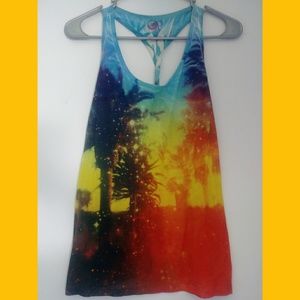 Galaxy sunset racerback top
